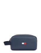 Tommy Hilfiger Tjm Archive Leather Washbag Blå