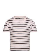 Striped T-Shirt Tops T-shirts Short-sleeved Pink GANT