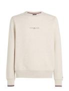 Tommy Hilfiger Tommy Logo Tipped Crewneck Beige