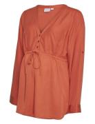 Mamalicious Mlalicia Lia L/S Wo Top 2F A. Orange