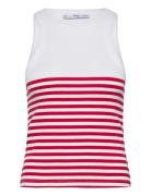 Mango Stripe-Print Top Röd
