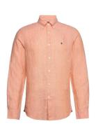 Morris Douglas Linen Shirt-Classic Fit Orange