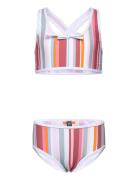 Bikini W. Bow + Aop Bikini Multi/patterned Color Kids