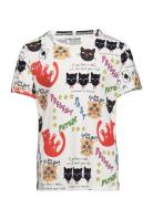 Clairvoyant Cats Aop Ss Tee Tops T-shirts Short-sleeved Multi/patterne...