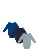 3 Pack Rib Jersey Long Sleeve Body Bodies Long-sleeved Blue Copenhagen...