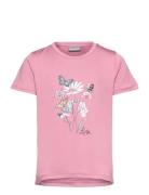 Color Kids T-Shirt W. Print -S/S, Girl Rosa