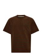 Anerkjendt Akholger Frotte Stripe Tee Brun