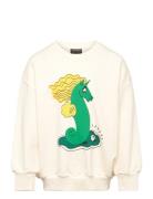 Mini Rodini Unicorn Seahorse Sp Sweatshirt Kräm