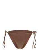 Gina Tricot Glitter Triangle Bikini Brief Brun