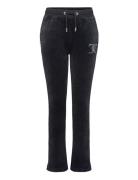 Juicy Couture Luxe Ombre Diamante Velour Bootcut Svart