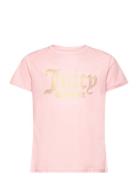 Juicy Logo Print Tee T-shirts Short-sleeved Pink Juicy Couture