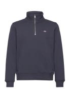 GANT Shield Half Zip Sweatshirt Marinblå