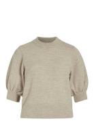 Vila Vibiola 3/4 Sleeve Knit Top #6 Beige