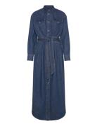 Lee Jeans Belted Western Dress Blå