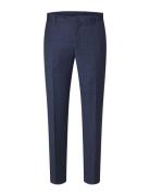 Selected Homme Slhslim-Neil Dark Blue Check Trs Noos Blå