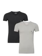 Emporio Armani Mens Knit 2Pack T-Shirts Multi/patterned