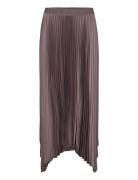 Mango Irregular Pleated Skirt Brun