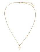 Samie Cross Necklace Guld