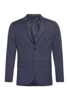 Mango Super Slim-Fit Suit Jacket In Stretch Fabric Marinblå