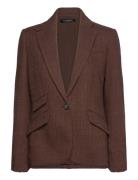 Lauren Ralph Lauren Cotton-Blend Oxford Blazer Brun