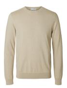 Selected Homme Slhberg Crew Neck Noos Beige