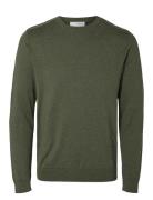 Selected Homme Slhberg Crew Neck Noos Grön