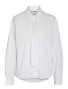 NOISY MAY Nmfreja L/S Tie Shirt Wvn Fwd Vit