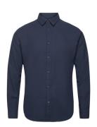 Selected Homme Slhslimowen-Brushed Shirt Ls Noos Marinblå