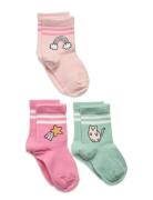 Lindex Sock 3 P Sg Kawaii Multi/patterned