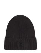 Calvin Klein Ck Embroidery Fine Rib Beanie Svart