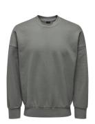 ONLY & SONS Onsdan Life Rlx Heavy Sweat Crew Grå