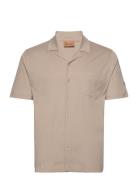 Mos Mosh Gallery Mmgmarco Cuban Ss Shirt Beige