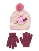 Gurli Gris Bonnet & Gloves Rosa