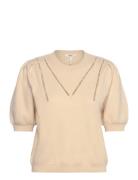 Object Objvari Knit 2/4 Re Knit Pullover 134 Beige