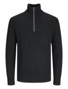 Jack & J S Jjeperfect Knit Half Zip Sn Svart