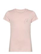 Calvin Klein Ck Signage Slim Ss T-Shirt Rosa