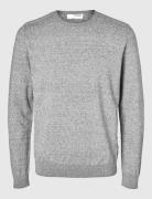 Selected Homme Slhberg Crew Neck Noos Grå