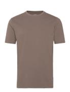 Lindbergh Mens Stretch Crew Neck Tee S/S Brun