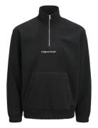 Jack & J S Jorvesterbro Fleece Quarter Zip Noos Svart