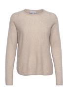 Davida Cashmere Curved Sweater Beige