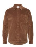 Knowledge Cotton Apparel Stretched 8-Wales Corduroy Overshir Brun