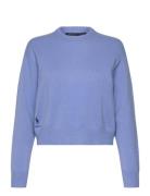 Polo Ralph Lauren Wool-Blend Cropped Crewneck Sweater Blå