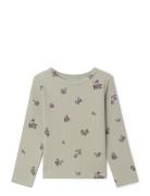 Garbo&Friends Prune Green Rib Jersey Ls T-Shirt Grön