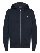 Lyle & Scott Zip Through Hoodie Marinblå