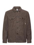 Lindbergh Textured Twill Overshirt Brun