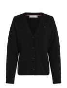 Tommy Hilfiger Soft Wool V-Nk Cardigan Svart