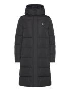 Calvin Klein Jeans Monologo Non Down Long Puffer Svart