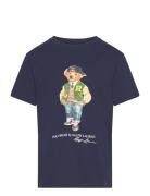 Ralph Lauren Kids Polo Bear Cotton Jersey Tee Blå