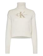 Calvin Klein Jeans Chenille Monologo Sweater Vit