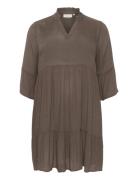 Kaffe Curve Kcmariana Ami Dress Brun